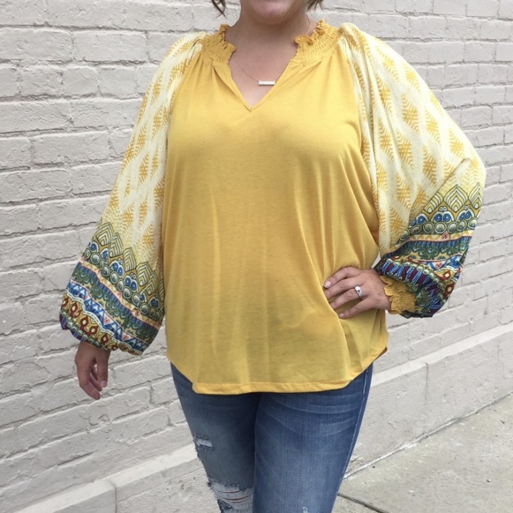 Aztec Print Top